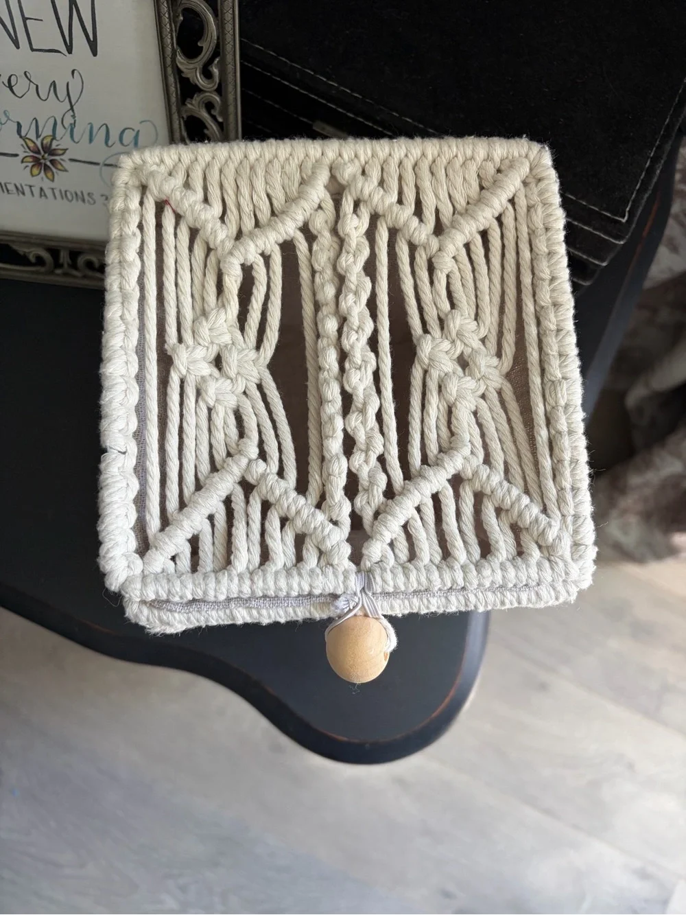 Grandma-Core Macramé Tissue Holder